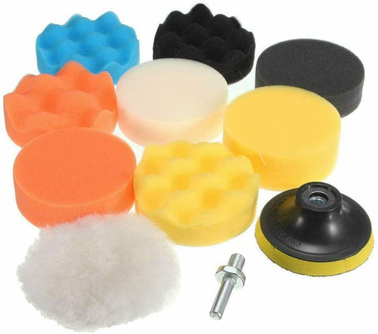 Car Buffing Pads Sponge Kit Polishing Set Bonnet Waxing Foam Seal Tool for Drill