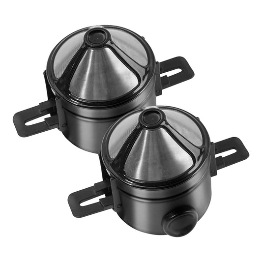 1-6pcs Coffee Filter Portable Stainless Steel Drip Coffee Tea Holder Funnel Baskets Reusable Tea Infuser Stand Coffee Dripper